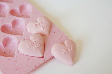 Heart Shaped Candy from Pink Mold