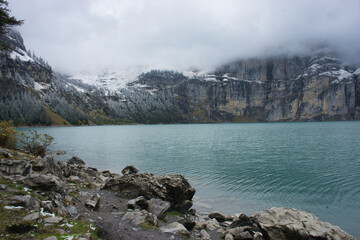 Oeschinensee at the winter time - Swiss