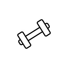 Barbells icon illustration. Line icon style. icon related to fitness, sport. Simple vector design editable