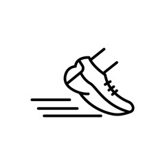 Running icon illustration. Line icon style. icon related to fitness, sport. Simple vector design editable
