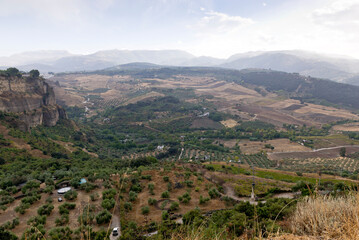 Fototapeta na wymiar Ronda and surrounding landscape, Andalusia, Spain