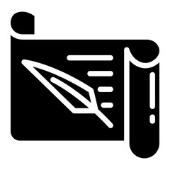 parchment paper scroll glyph 