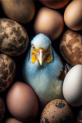 Chicken, Digital national geographic realistic illustration with stunning scene