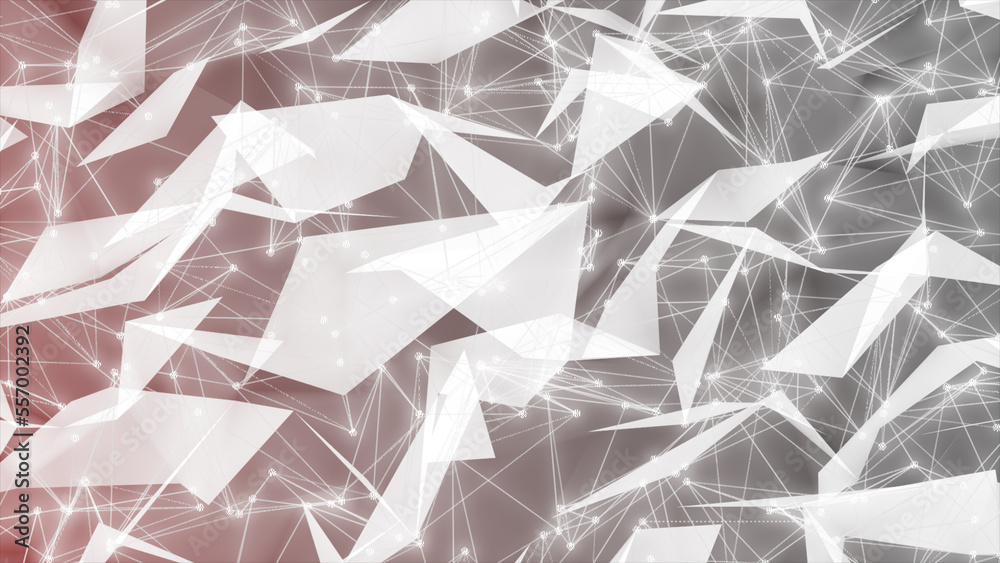 Poster abstract background with triangles plexus.
