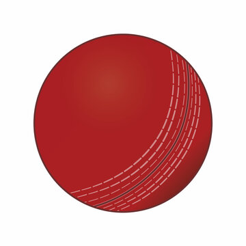 cricket ball design vector flat isolated illustration