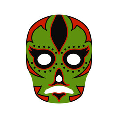 Libre luchador angry mask template