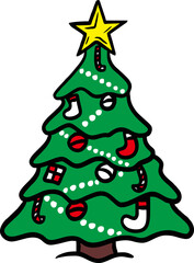 Christmas Tree Full of Gift Vector