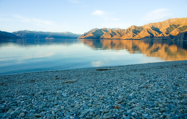 Peaceful Lake Wanaka in morning light