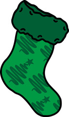 Pine Tree Sock Vector