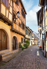 Fototapeta premium street in the commune of Eguisheim France