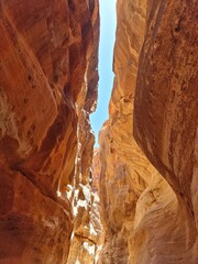 red canyon in wadi rum country