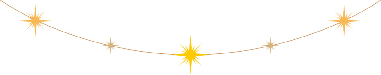 Hanging Star Vector Illustration. Star Decoration Design Element