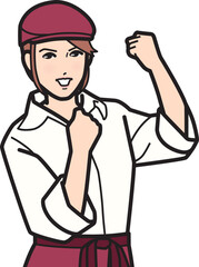 ファストフード女性店員 闘う