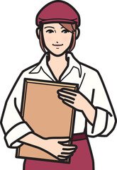 ファストフード女性店員