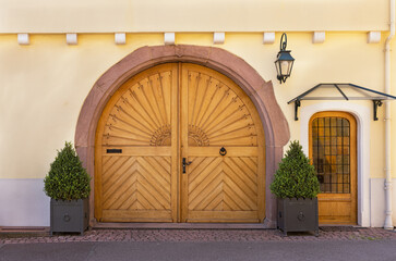 beautiful gate in the commune of Eguisheim France