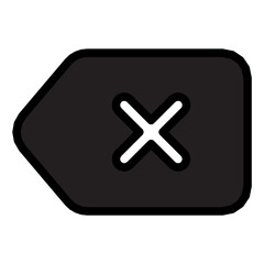 Obraz premium backspace glyph icon