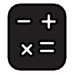 Obraz premium calculator glyph icon