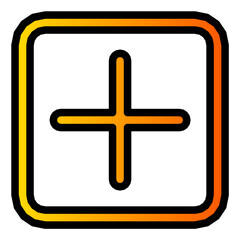 Obraz premium add gradient icon