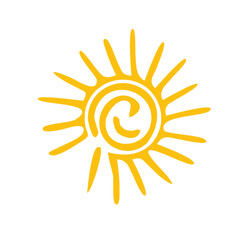 Fototapeta premium Set of symbols of the sun. Flat sun icon