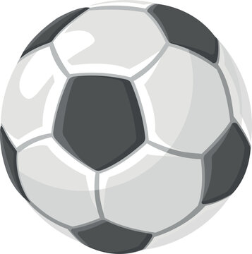 Soccer ball icon. Cartoon footbal game symbol