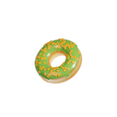 Matcha Donut 3d Illustration