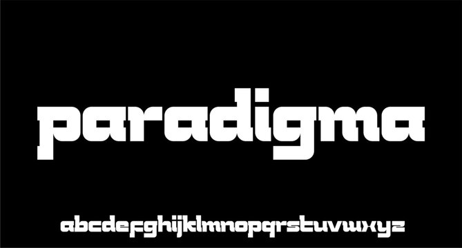 PARADIGMA FONT, modern geometric circular font with rounded edges.	
