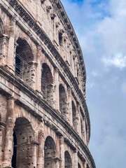 vertical image of the Colosseum in Rome
