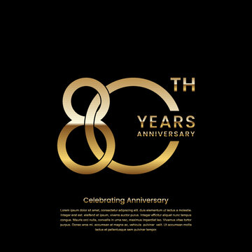 80 year anniversary celebration design template. vector template illustration