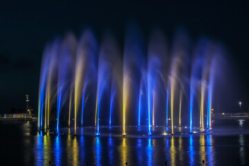 fountain in the night