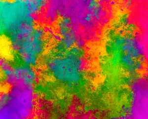 Fototapeta premium Bright paint background, holi festival style pattern, Holi dye, cheerful drawing. Generative AI. Generative AI