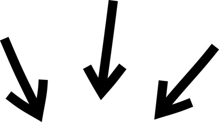 three arrows pointing down 