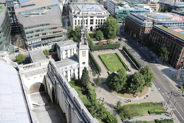 View to Saint Paul´s Cathedral Park in London, England Great Britain
