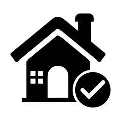 Real Estate Icon In Flat Style