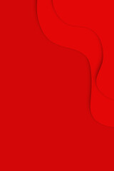 Obraz premium modern red bright background with blank space and waves
