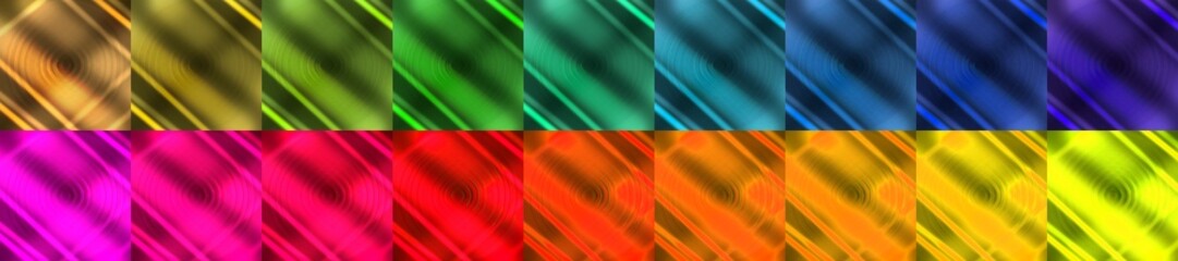 spiral metal shiny glow chrome colorful pattern block shine glowing banner art