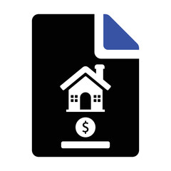 Home Financial policy Icon in Flat Style