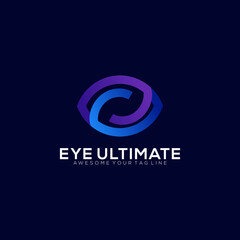 eye logo modern gradient colorful minimalist