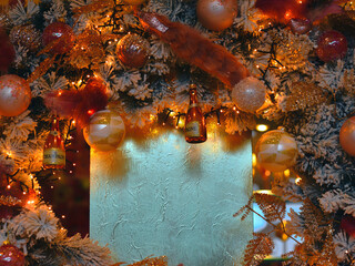 Christmas composition in the form of a home decoration for the Christmas holidays