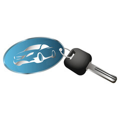 Car ignition key and key fob