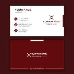 Creative red business card template elegant 