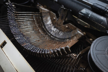 Manual typewriters are often referred to as hand typewriters, because they are driven by human hands which include pressing buttons, shifting the wheel