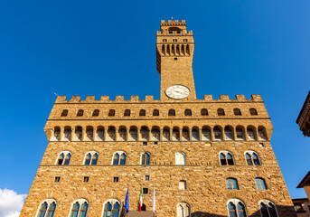 Obraz premium Palazzo Vecchio (Old palace) on Signoria square in Florence, Italy