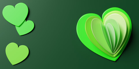 green heart background
