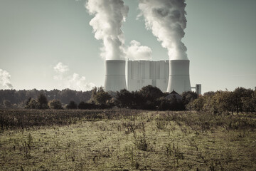 Braunkohlekraftwerk Schwarze Pumpe Lausitz - Kraftwerk - Power Plant - Kohle - Fossile Energie -...