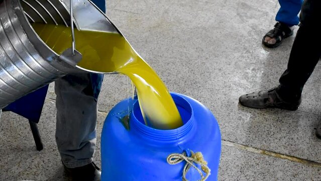 Extra virgin olives oil mill factory in Setif, Algeria.