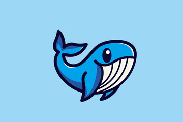 cute whale that smiles happily