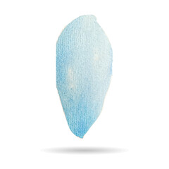 blue watercolor oval shape isolated