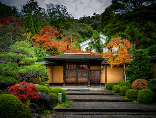 Traditional Japanese entrance to a home