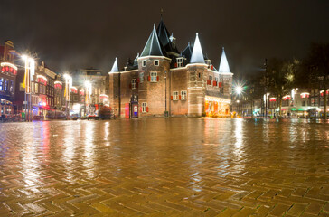 city canal at night