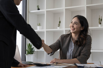 Business handshake and business people.Business people shaking hands,finishing up a meeting.